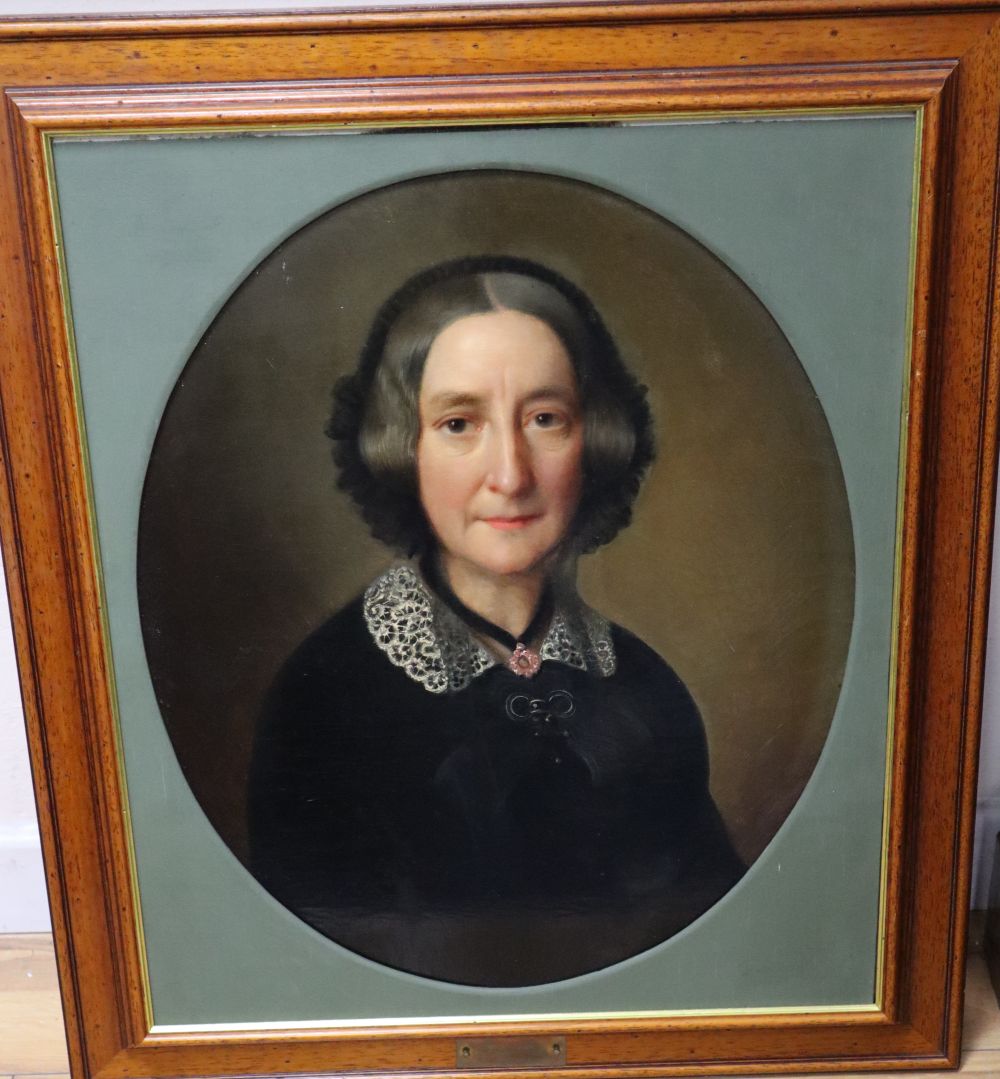 19th century Irish School, pair of oils on canvas, Portrait of the 4th Earl of Wicklow, William Howard (1788-1869) and the Countess of